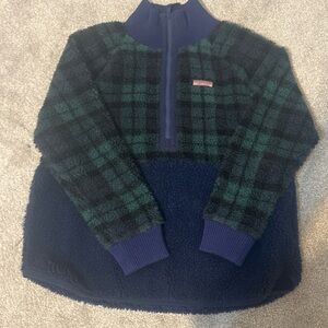 Vineyard Vines Green and Blue Plaid Sweater